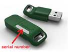 Serial No.: Serial number is described on the software dongle key. (Refer to fig.)