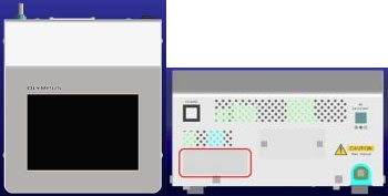 Front (left) and back (right) of the touch panel controller