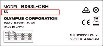 Seriennummer für BX63L-CBH