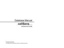cellSens [ver.4.2.1] Database Manual
