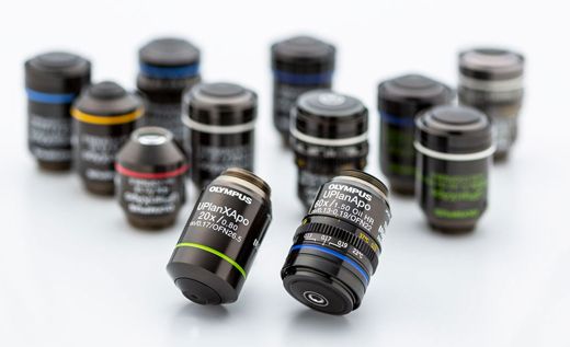 Olympus high-performance X Line objectives provide the brightness, resolution, and color accuracy that pathology requires thanks to a high numerical aperture (NA), improved image flatness, and a wide chromatic correction range.